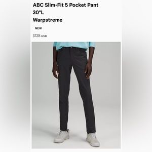 Lululemon ABC Slim Pants: Obsidian